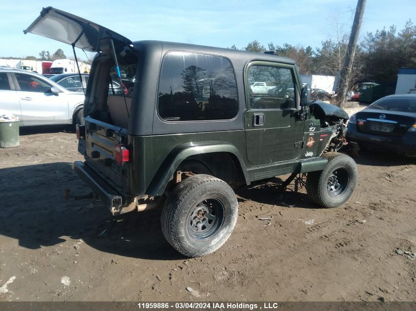 1998 Jeep Wrangler / Tj Sahara VIN: 1J4FY49S7WP791863 Lot: 11959886