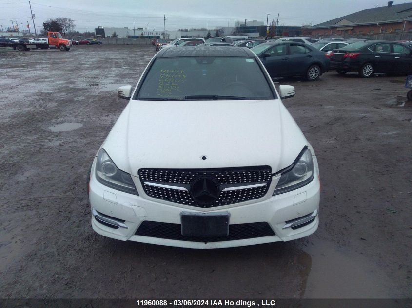 2012 Mercedes-Benz C-Class VIN: WDDGF8BB5CA699625 Lot: 11960088