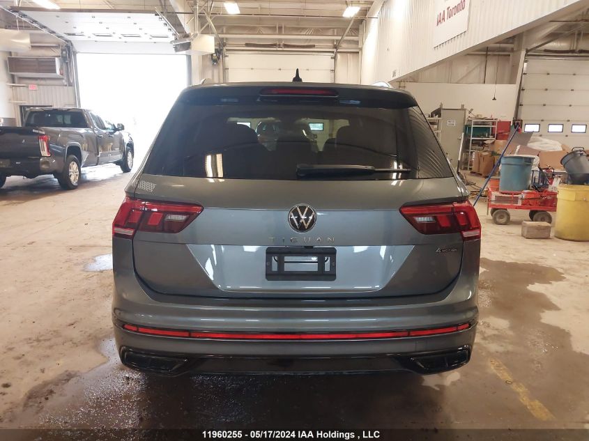 2022 Volkswagen Tiguan Se R-Line Black VIN: 3VV8B7AX6NM068293 Lot: 11960255