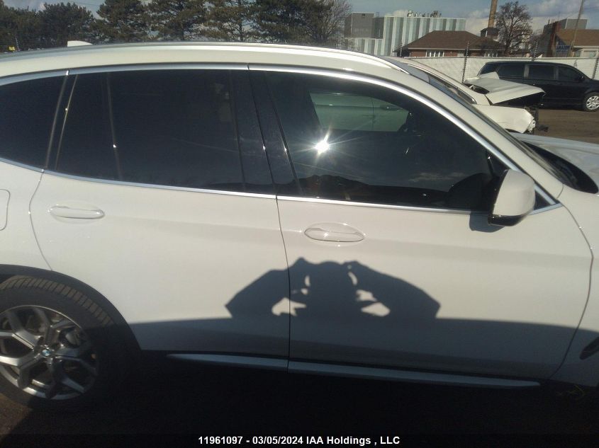 2021 BMW X3 VIN: 5UXTY5C00M9H70751 Lot: 11961097