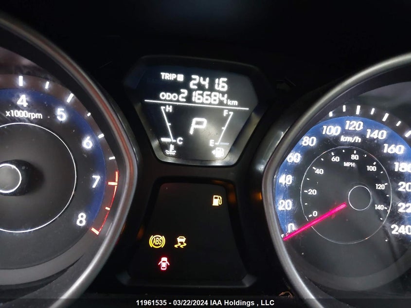 2013 Hyundai Elantra Gls VIN: 5NPDH4AE2DH177766 Lot: 11961535