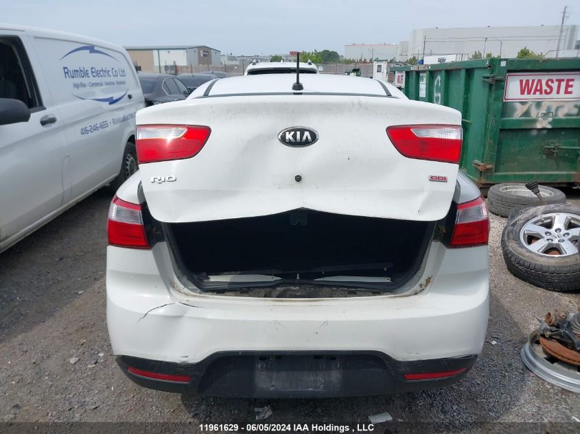 2013 Kia Rio Lx VIN: KNADM4A3XD6199631 Lot: 11961629