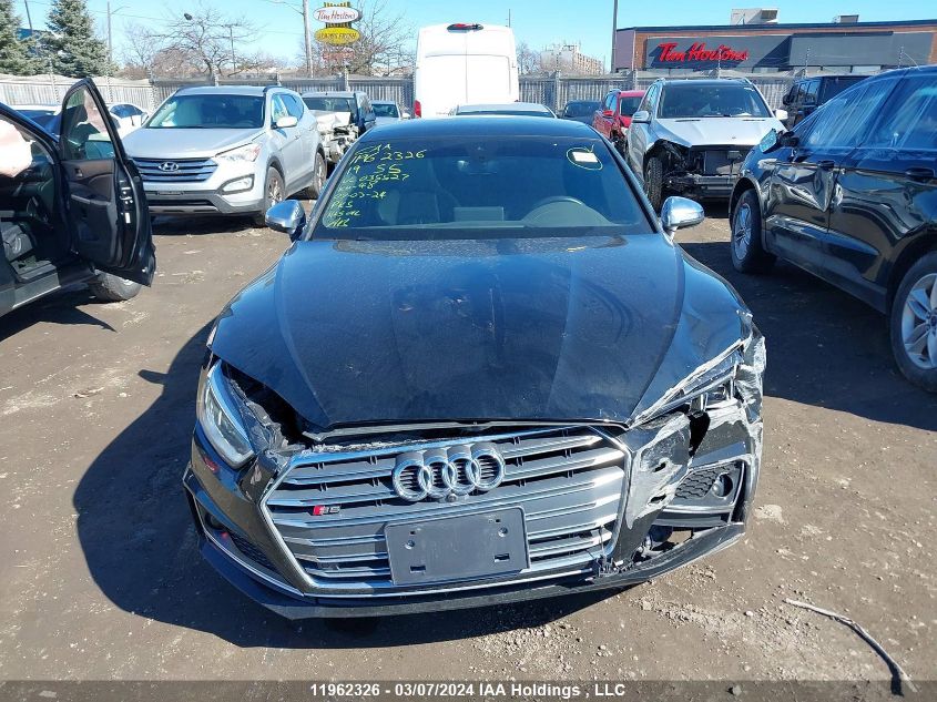 2019 Audi S5 Sportback VIN: WAUC4CF54KA035527 Lot: 11962326