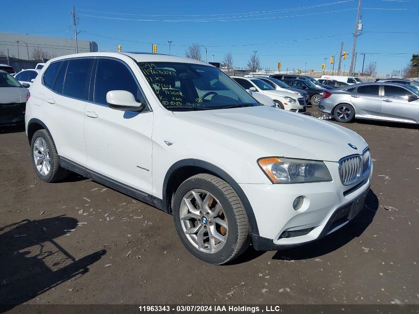 2011 BMW X3 VIN: 5UXWX5C55BL713602 Lot: 11963343
