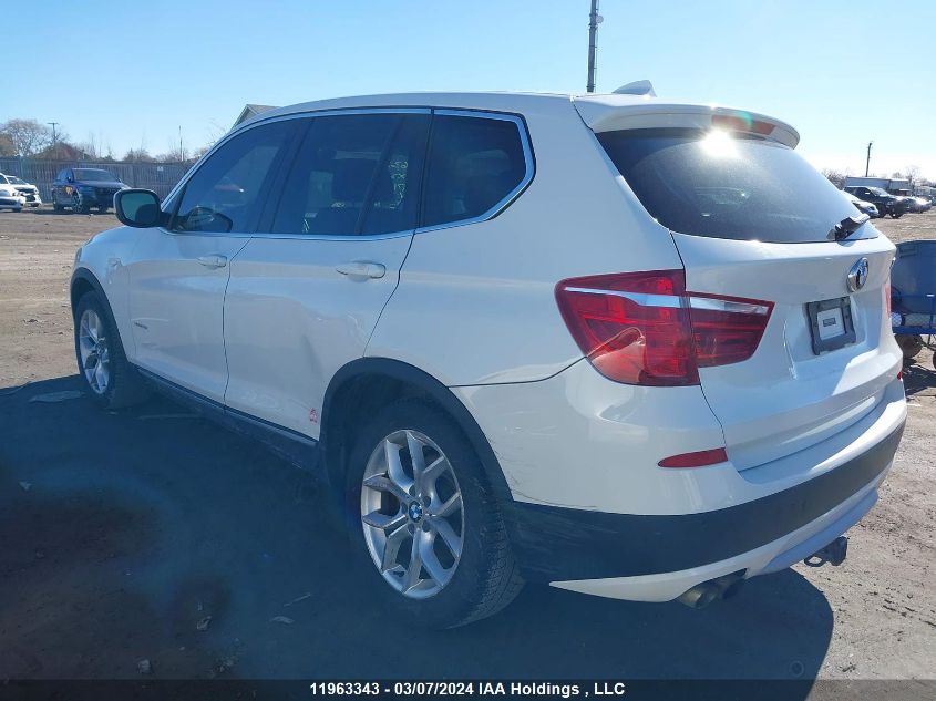 2011 BMW X3 VIN: 5UXWX5C55BL713602 Lot: 11963343