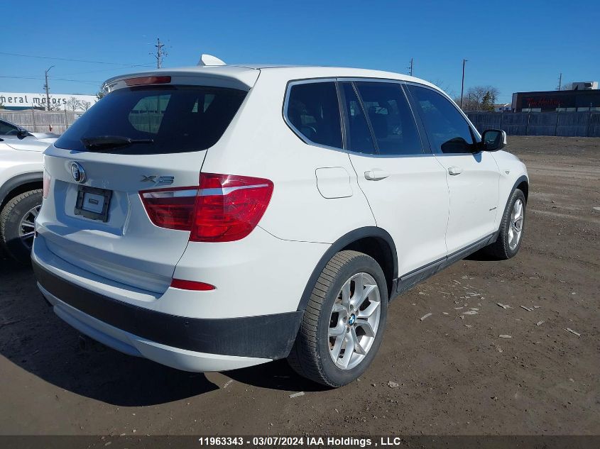 2011 BMW X3 VIN: 5UXWX5C55BL713602 Lot: 11963343