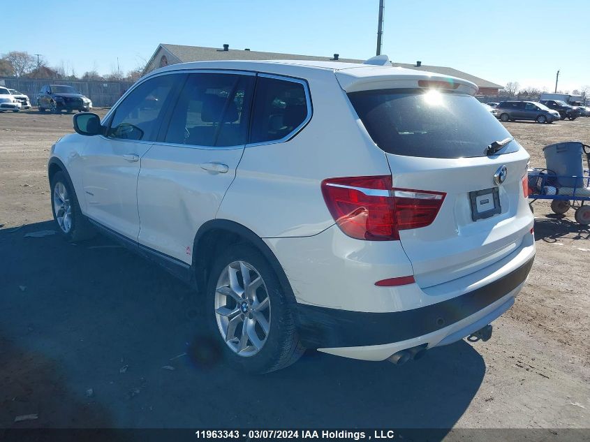 2011 BMW X3 VIN: 5UXWX5C55BL713602 Lot: 11963343