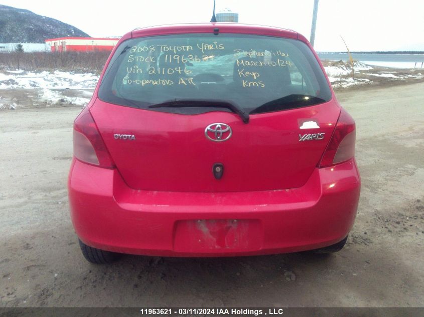 2008 Toyota Yaris Rs VIN: JTDKT923085211046 Lot: 11963621