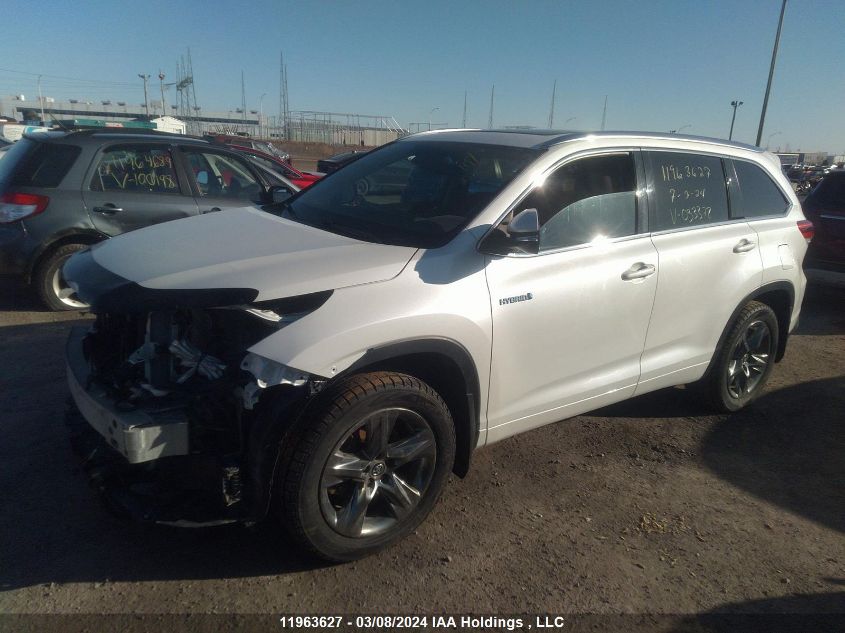 2017 Toyota Highlander Hybrid Limited VIN: 5TDDGRFH3HS033372 Lot: 11963627