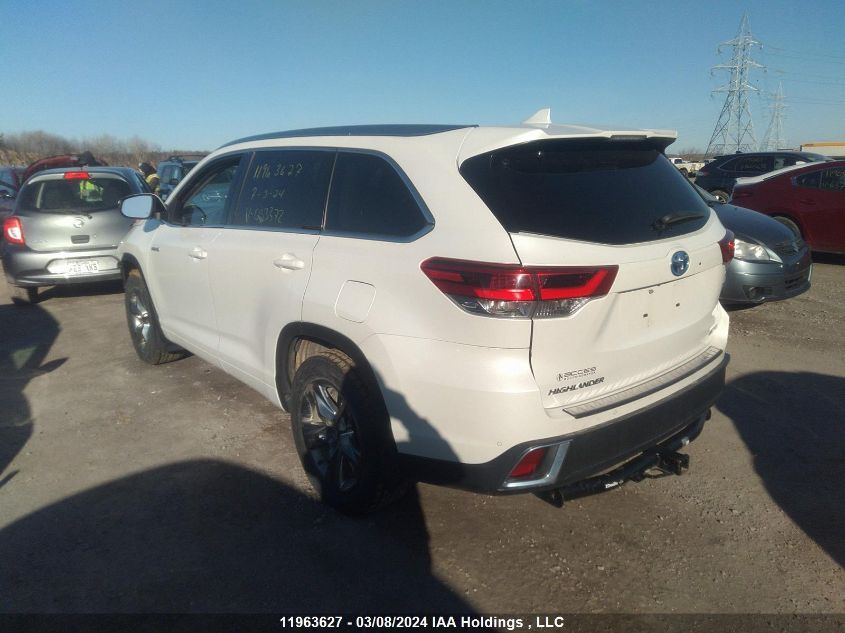 2017 Toyota Highlander Hybrid Limited VIN: 5TDDGRFH3HS033372 Lot: 11963627