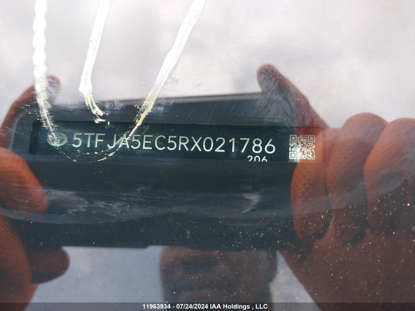 2024 Toyota Tundra VIN: 5TFJA5EC5RX021786 Lot: 11963934