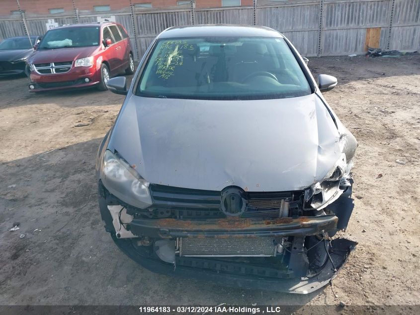 2010 Volkswagen Golf VIN: WVWBA7AJ6AW115593 Lot: 11964183