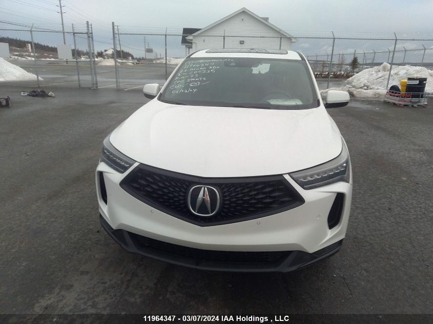 2022 Acura Rdx VIN: 5J8TC2H68NL800335 Lot: 11964347