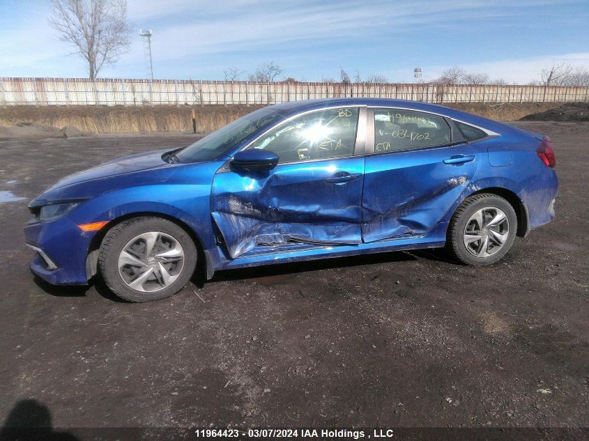 2020 Honda Civic Lx VIN: 2HGFC2F50LH034702 Lot: 11964423