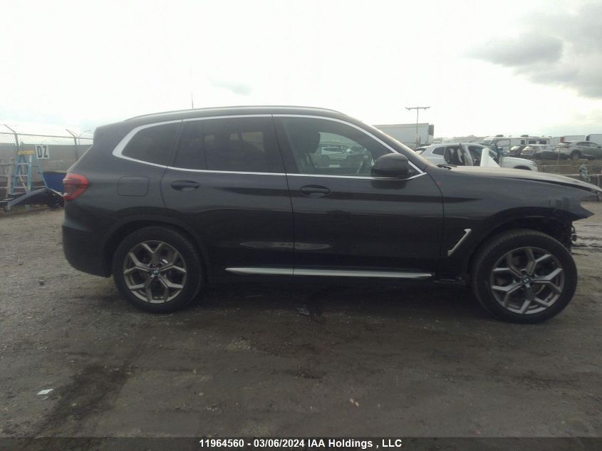 2021 BMW X3 xDrive30I VIN: 5UXTY5C04M9G63220 Lot: 11964560