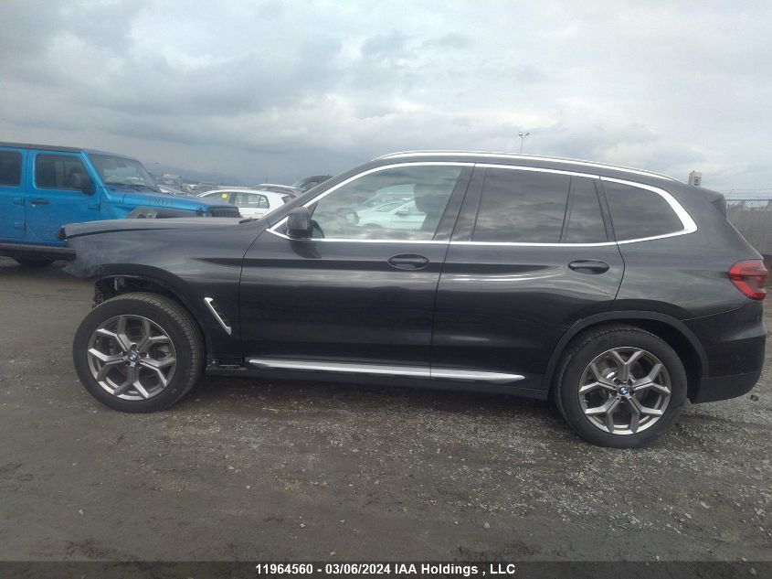 2021 BMW X3 xDrive30I VIN: 5UXTY5C04M9G63220 Lot: 11964560