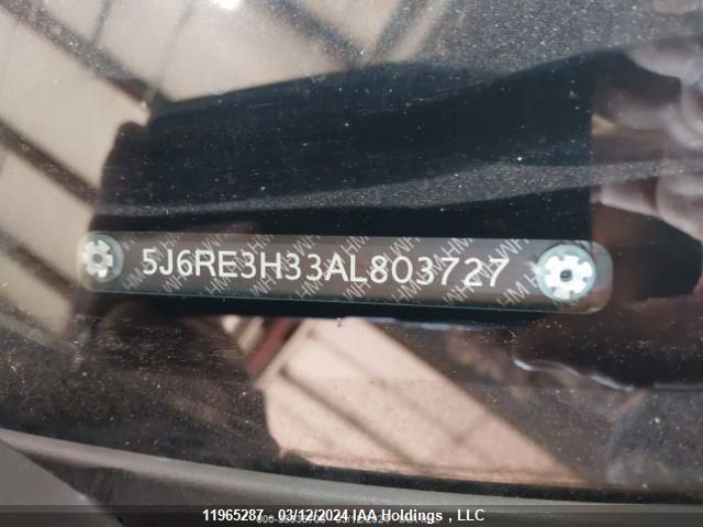 2010 Honda Cr-V VIN: 5J6RE3H33AL803727 Lot: 11965287