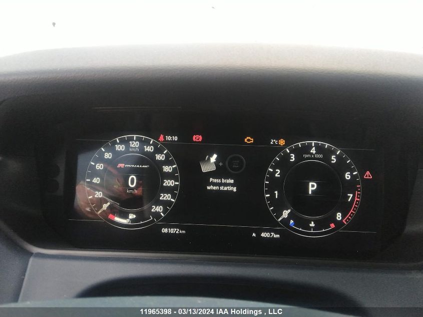 2020 Land Rover Range Rover Velar VIN: SALYK2FX3LA259182 Lot: 11965398