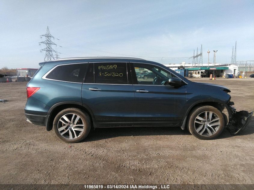 2017 Honda Pilot Touring VIN: 5FNYF6H96HB501320 Lot: 11965819