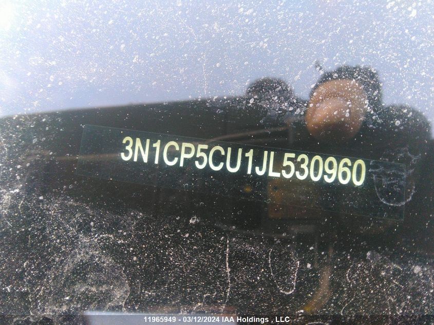 2018 Nissan Kicks VIN: 3N1CP5CU1JL530960 Lot: 49824434