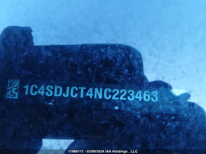 2022 Dodge Durango R/T VIN: 1C4SDJCT4NC223463 Lot: 11966117