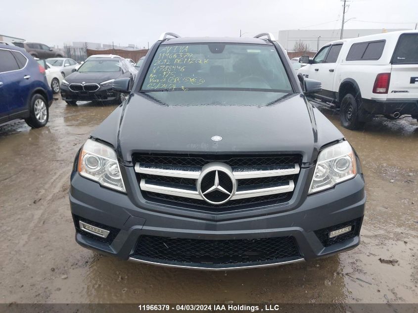 2012 Mercedes-Benz Glk-Class VIN: WDCGG8HB7CF788446 Lot: 11966379