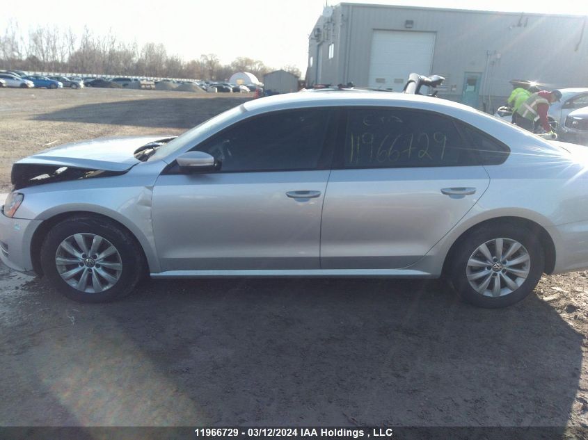 2013 Volkswagen Passat VIN: 1VWAH7A35DC031650 Lot: 11966729