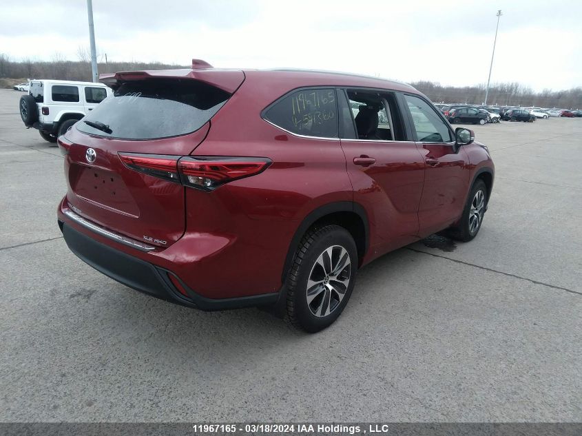 2022 Toyota Highlander Xle VIN: 5TDGZRBH1NS591360 Lot: 11967165