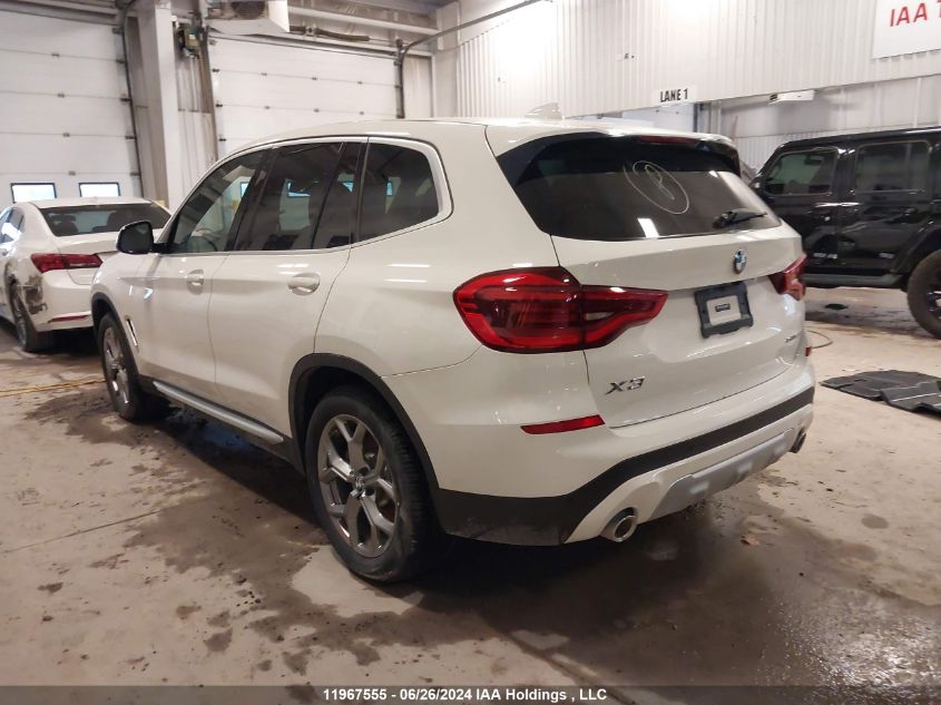 2021 BMW X3 3.0I VIN: 5UXTY5C0XM9E42320 Lot: 11967555