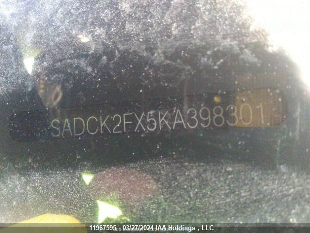 2019 Jaguar F-Pace VIN: SADCK2FX5KA398301 Lot: 11967595