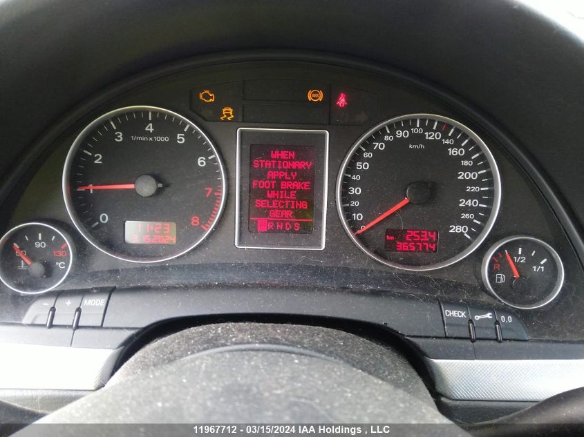 2008 Audi A4 2.0T Quattro VIN: WAUDF68E78A014788 Lot: 11967712