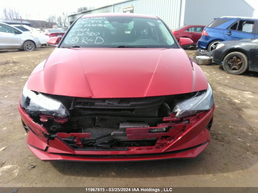 2022 Hyundai Elantra Sel VIN: KMHLM4AG5NU307907 Lot: 11967815