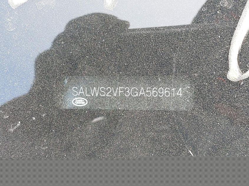 2016 Land Rover Range Rover Sport Hst VIN: SALWS2VF3GA569614 Lot: 11968022