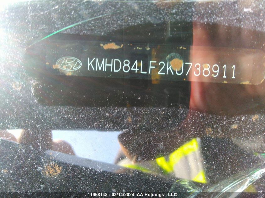 2019 Hyundai Elantra Preferred VIN: KMHD84LF2KU738911 Lot: 11968148
