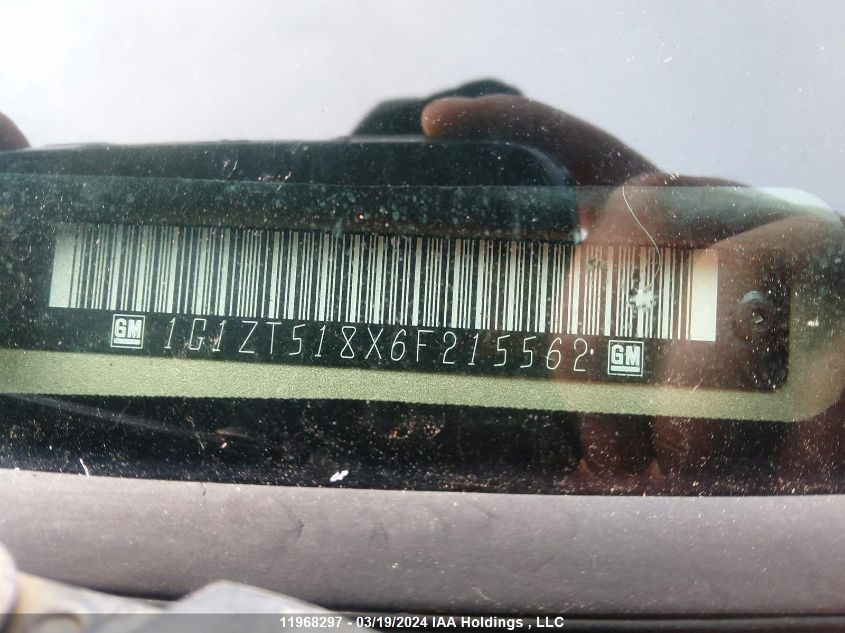 2006 Chevrolet Malibu VIN: 1G1ZT518X6F215562 Lot: 11968297