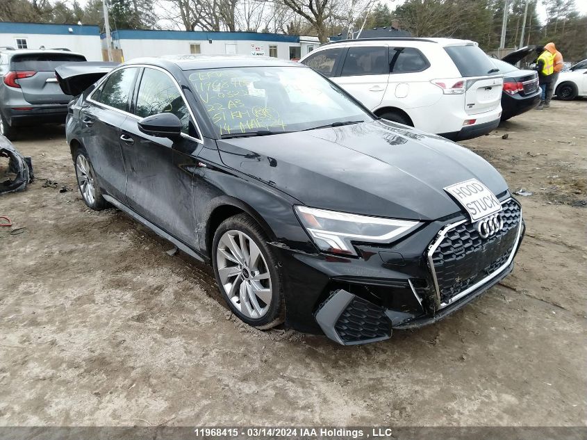 2022 Audi A3 Sedan VIN: WAULUCGY3NA032275 Lot: 11968415