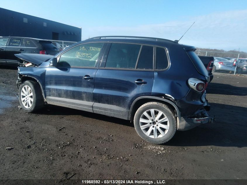 2011 Volkswagen Tiguan S/Se/Sel VIN: WVGBV7AX7BW532176 Lot: 11968592