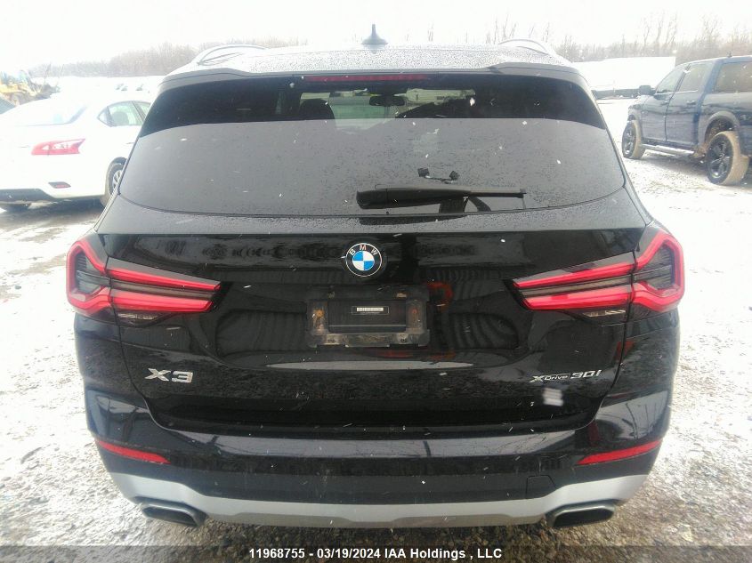 2023 BMW X3 VIN: 5UX53DP01P9R86489 Lot: 39236320