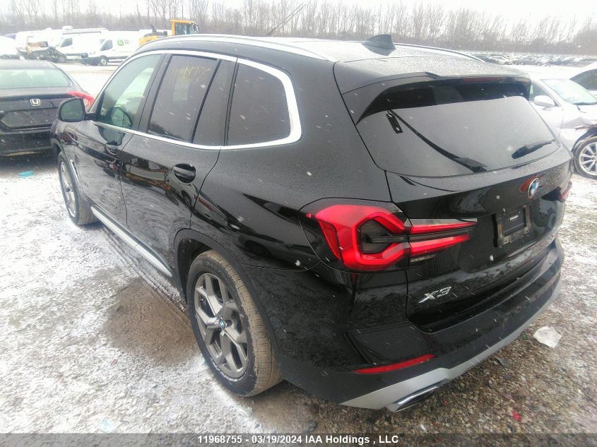 2023 BMW X3 VIN: 5UX53DP01P9R86489 Lot: 39236320