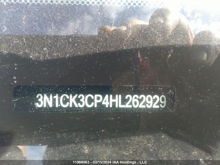 2017 Nissan Micra VIN: 3N1CK3CP4HL262929 Lot: 11969063