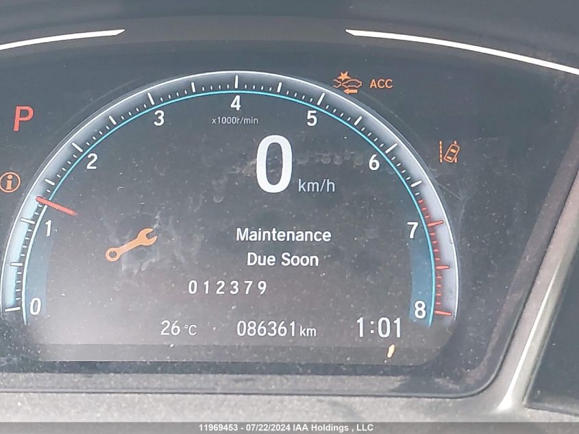 2019 Honda Civic VIN: 2HGFC2F75KH016924 Lot: 11969453