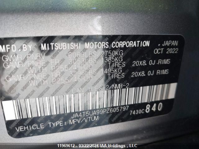 2023 Mitsubishi Outlander Phev VIN: JA4T5UA99PZ605797 Lot: 11969612