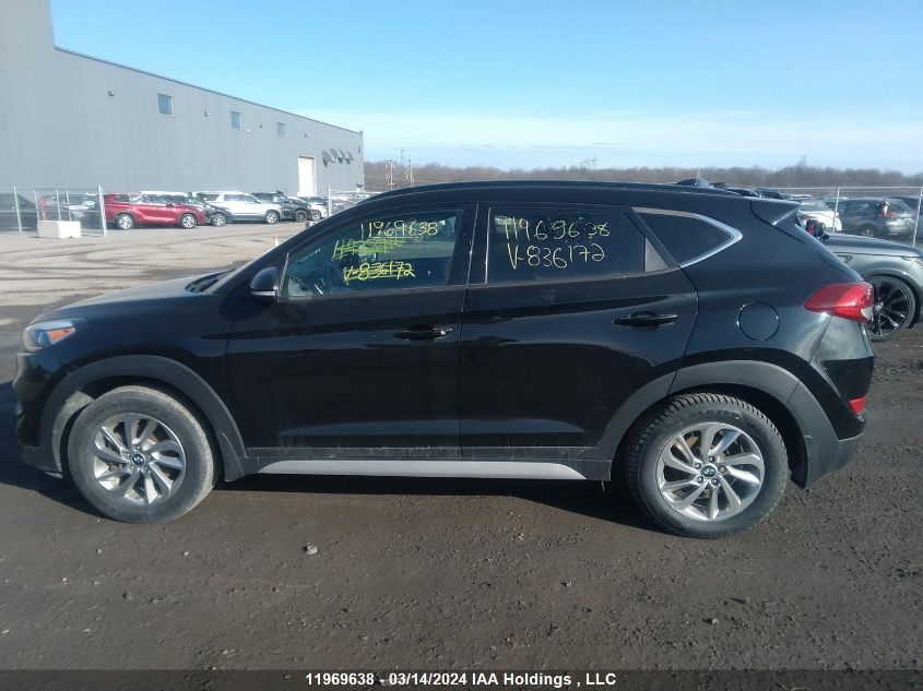 2018 Hyundai Tucson Luxury 2.0L VIN: KM8J3CA44JU836172 Lot: 11969638