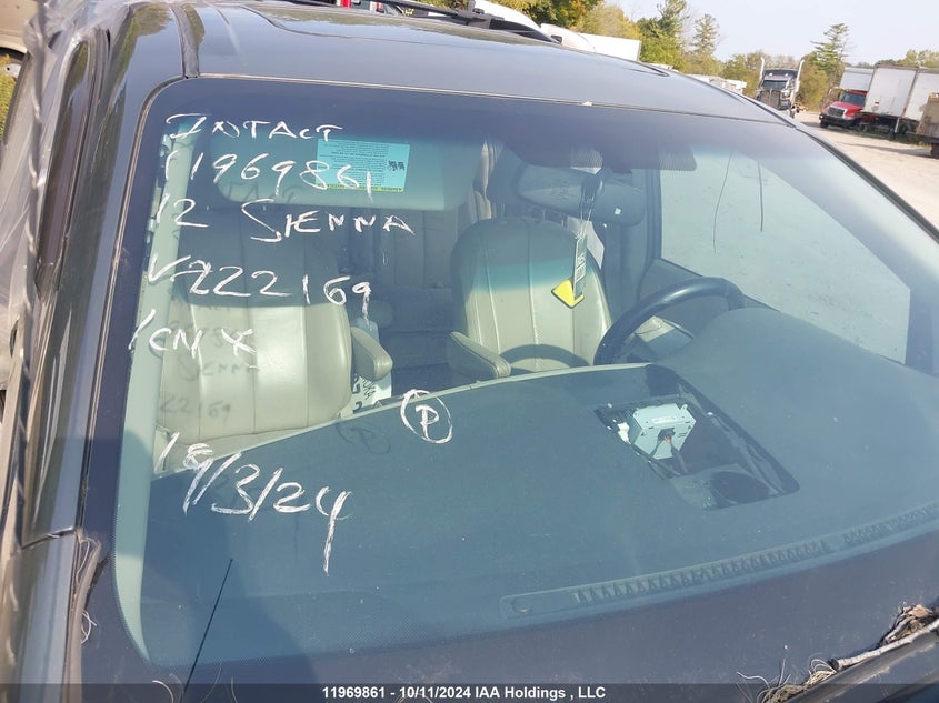 2012 Toyota Sienna Xle/Limited VIN: 5TDYK3DC2CS222169 Lot: 11969861