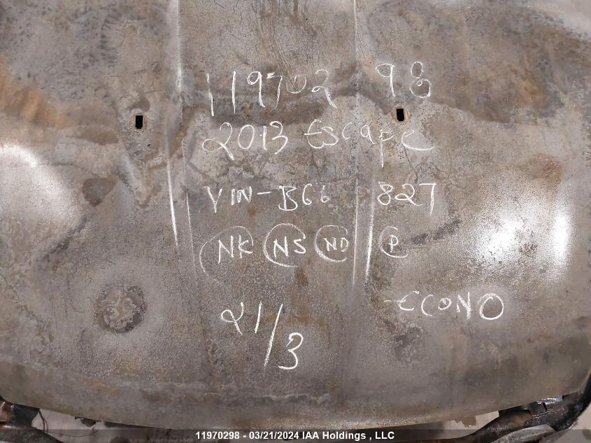 2013 Ford Escape Se VIN: 1FMCU0GX4DUB66827 Lot: 11970298