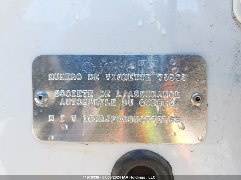 2021 Jeep Grand Cherokee VIN: 1C4RJFCG8MC773769 Lot: 11970336