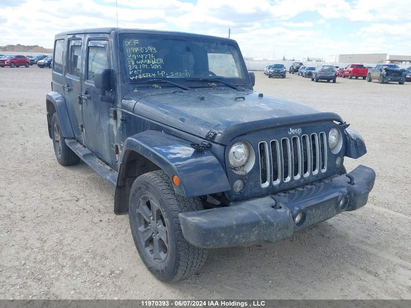 2018 Jeep Wrangler Unlimited Sahara VIN: 1C4BJWEG7JL914776 Lot: 11970393