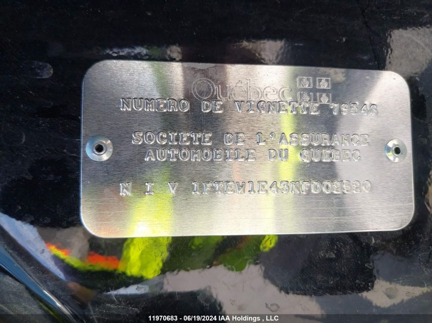 2019 Ford F-150 VIN: 1FTEW1E43KFD02520 Lot: 11970683