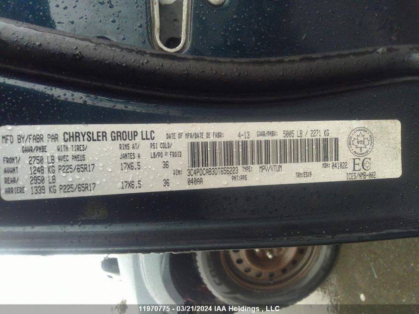 2013 Dodge Journey Cvp/Se Plus VIN: 3C4PDCAB3DT656223 Lot: 11970775