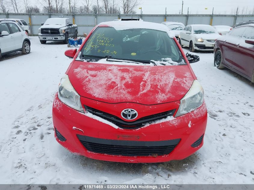 2012 Toyota Yaris VIN: JTDKTUD3XCD516875 Lot: 43813744